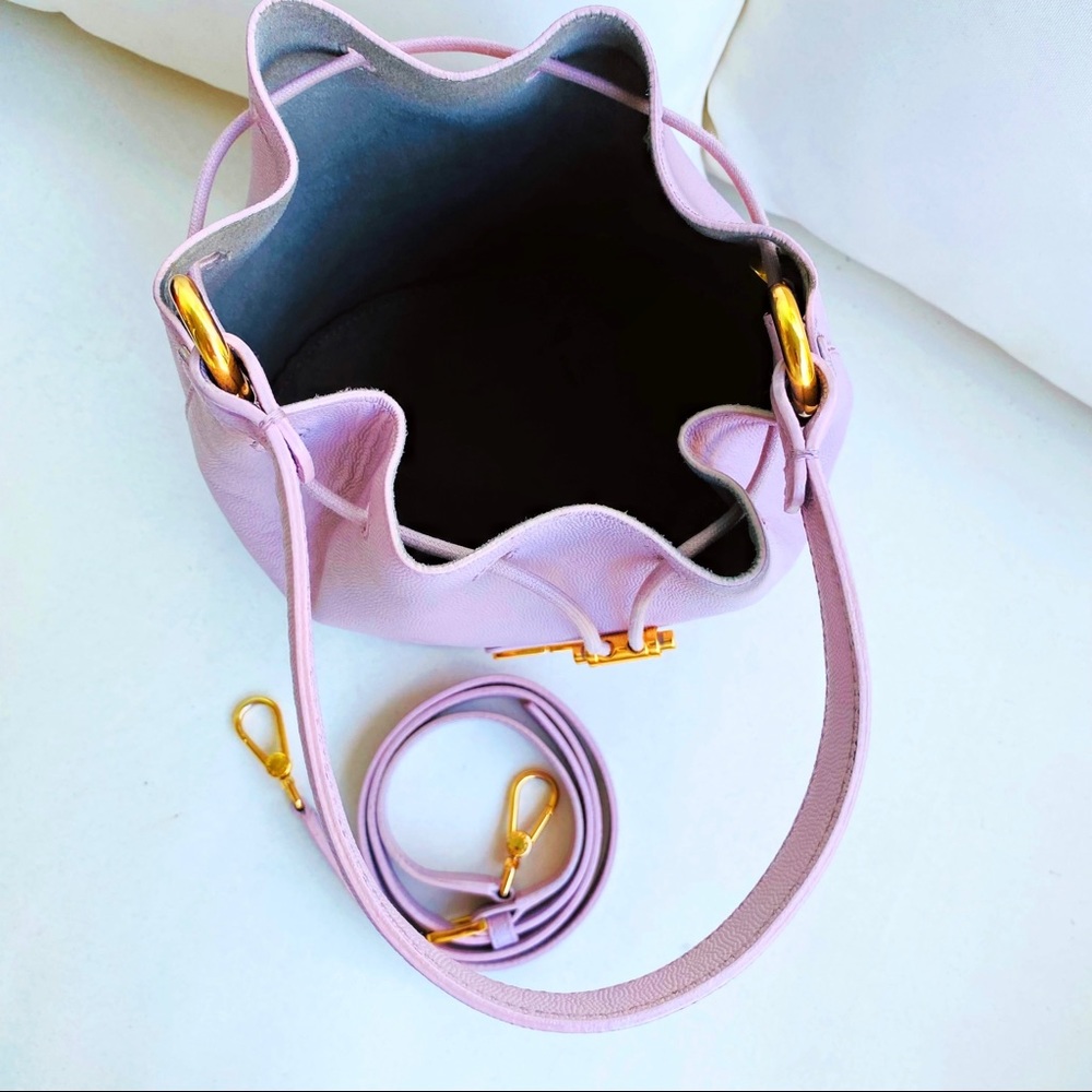 Furla Corona Drawstring Bucket Bag EUC - Picture 12 of 13